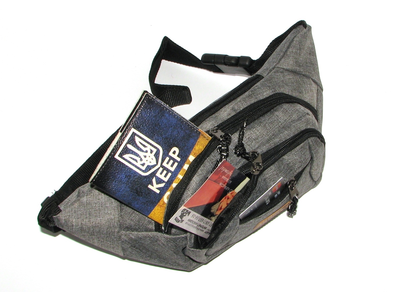 Сумка на пояс (бананка) Rovicky BAG-WB-02-4047 GREY Сумка на пояс (бананка) Rovicky BAG-WB-02-4047 GREY